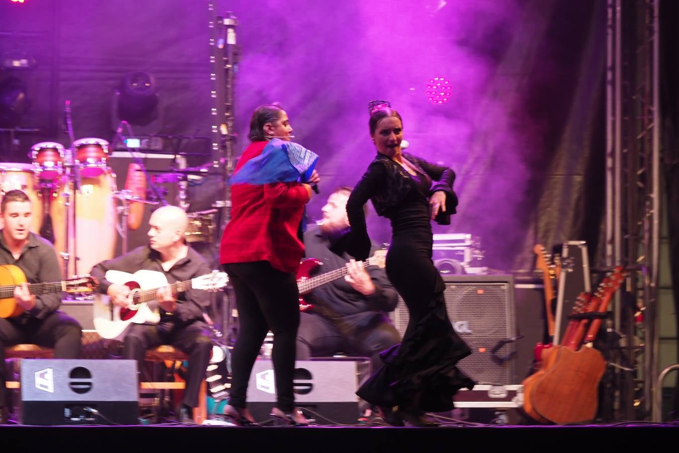 El grupo Son de Flamenco y artistas invitados presentaron anoche el espectáculo '100 años de Carmen Amaya, en la Plaza Porticada