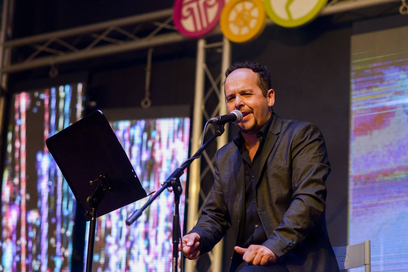 Un instante del directo de Antonio Borja. 