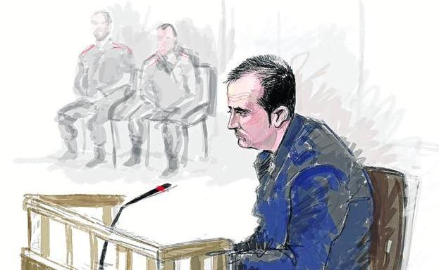 Ilustración de Daniel M, durante una de las sesiones del juicio por el asesinato de la pequeña Alicia. 
