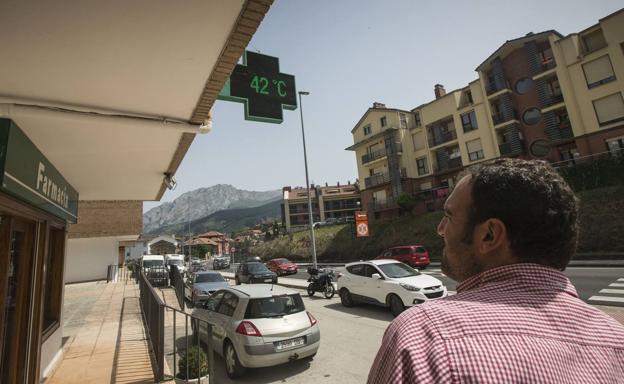 Imagen. Ola de calor en Potes, el 3 de agosto.