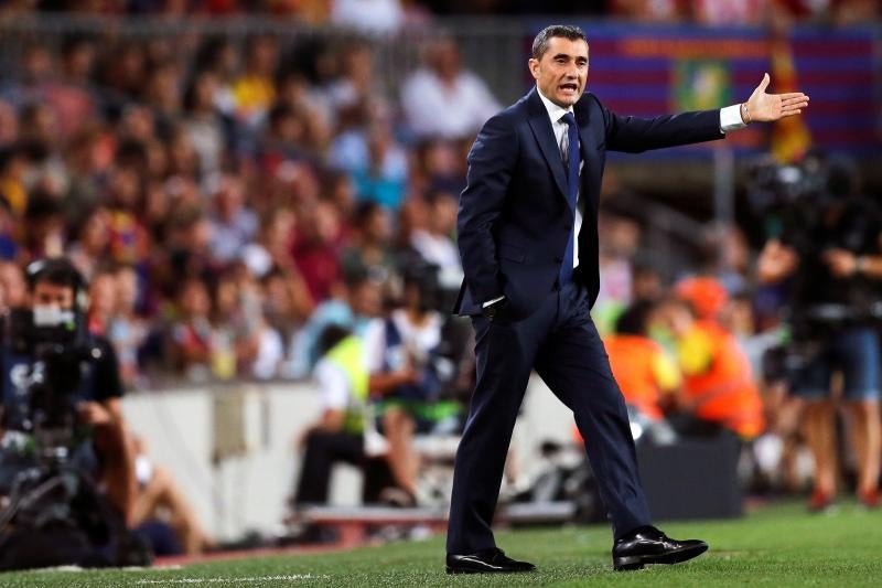 Valverde, durante el partido.