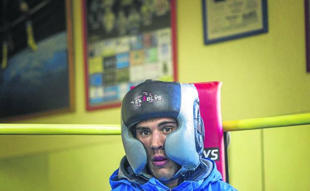 Sergio García, durante uno de los últimos entrenamientos de esta semana, aguarda impaciente que llegue la pelea de mañana. 