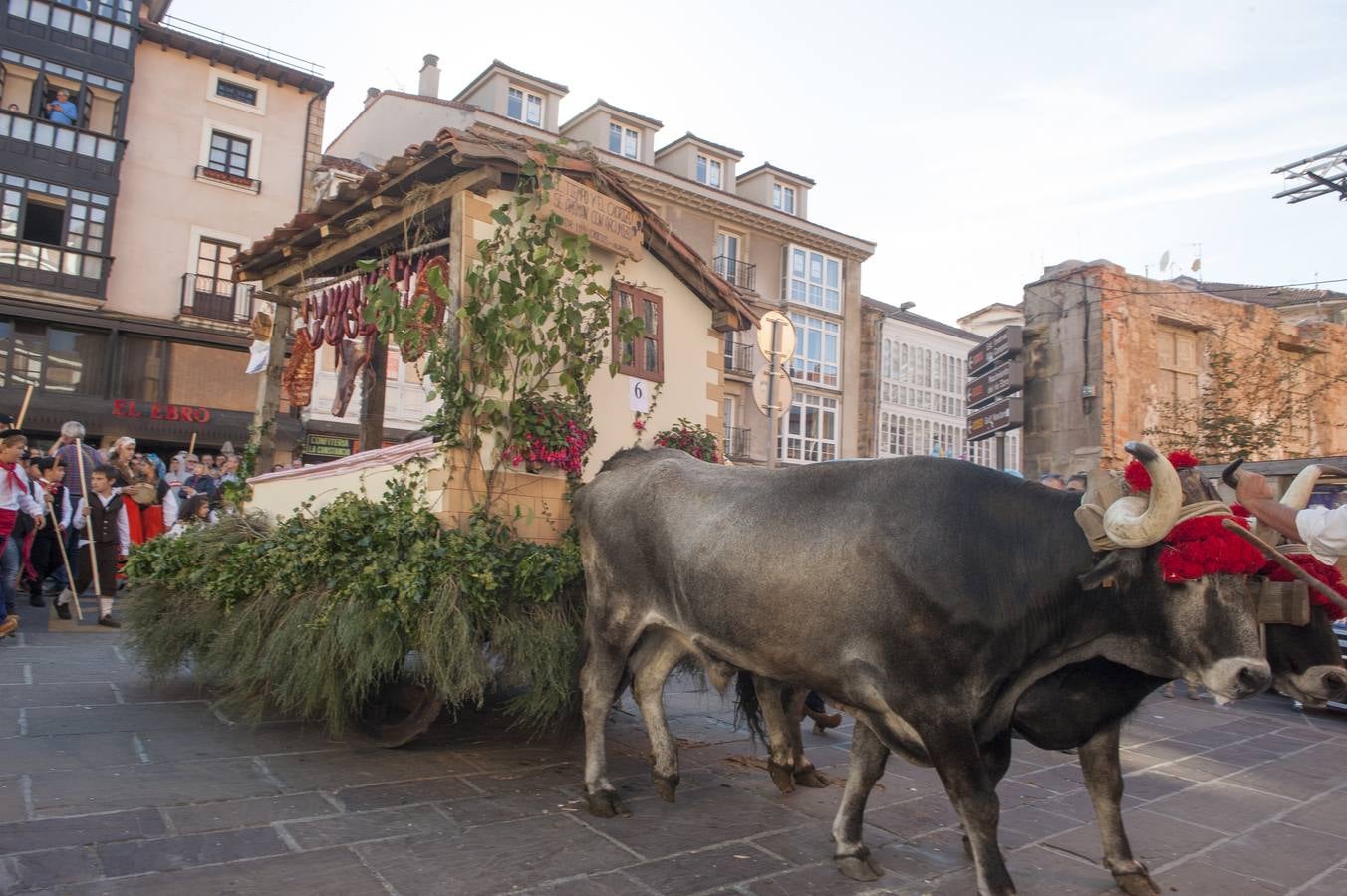 El desfile de carretas ha puesto fin a las fiestas de San Mateo en Reinosa, con el tradicional paseo de carros que, tirados por bueyes o vacas, representan escenas tradicionales de la vida rural de la comarca