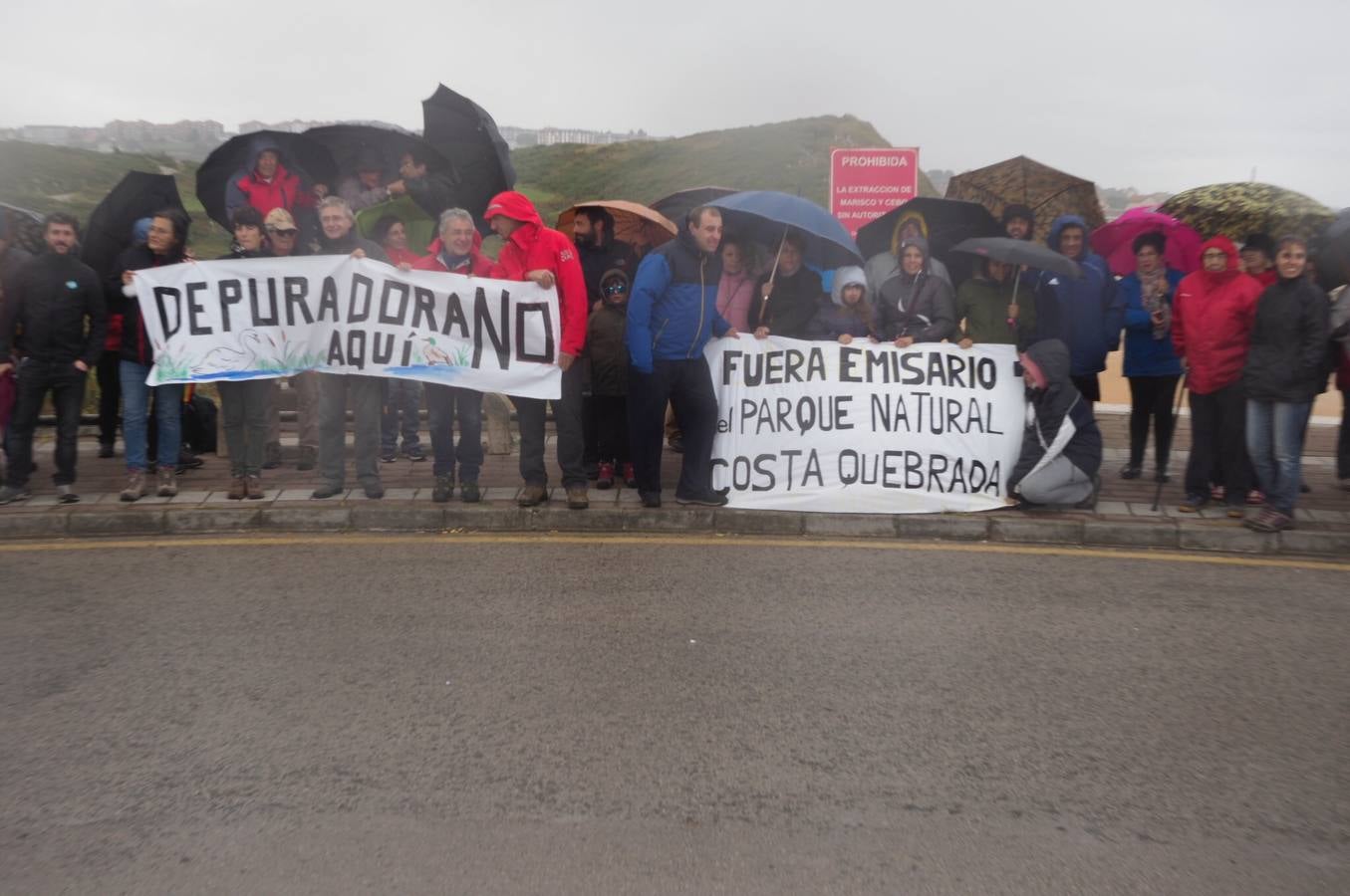 Fotos: Marcha contra la instalación de la futura depuradora en Cuchía