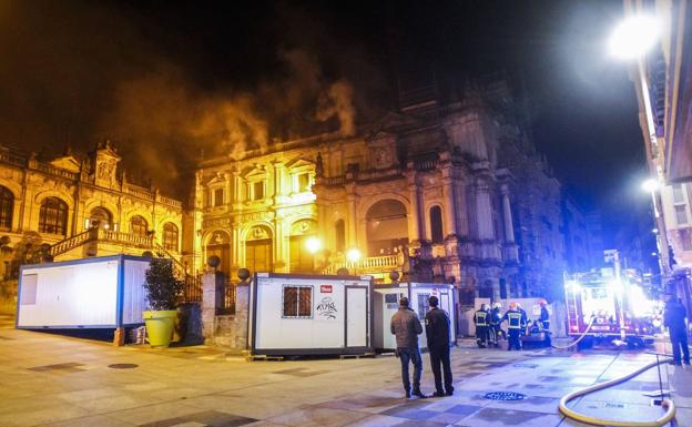 Imagen de archivo del día en que se incendió el museo.