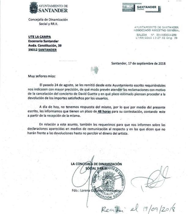 El Ayuntamiento pide concreción. El documento que elabora el Servicio de Cultura da por buenas las explicaciones de La Campa sobre la sucesión de los hechos, pero quiere saber cómo se devolverá el dinero a los afectados.