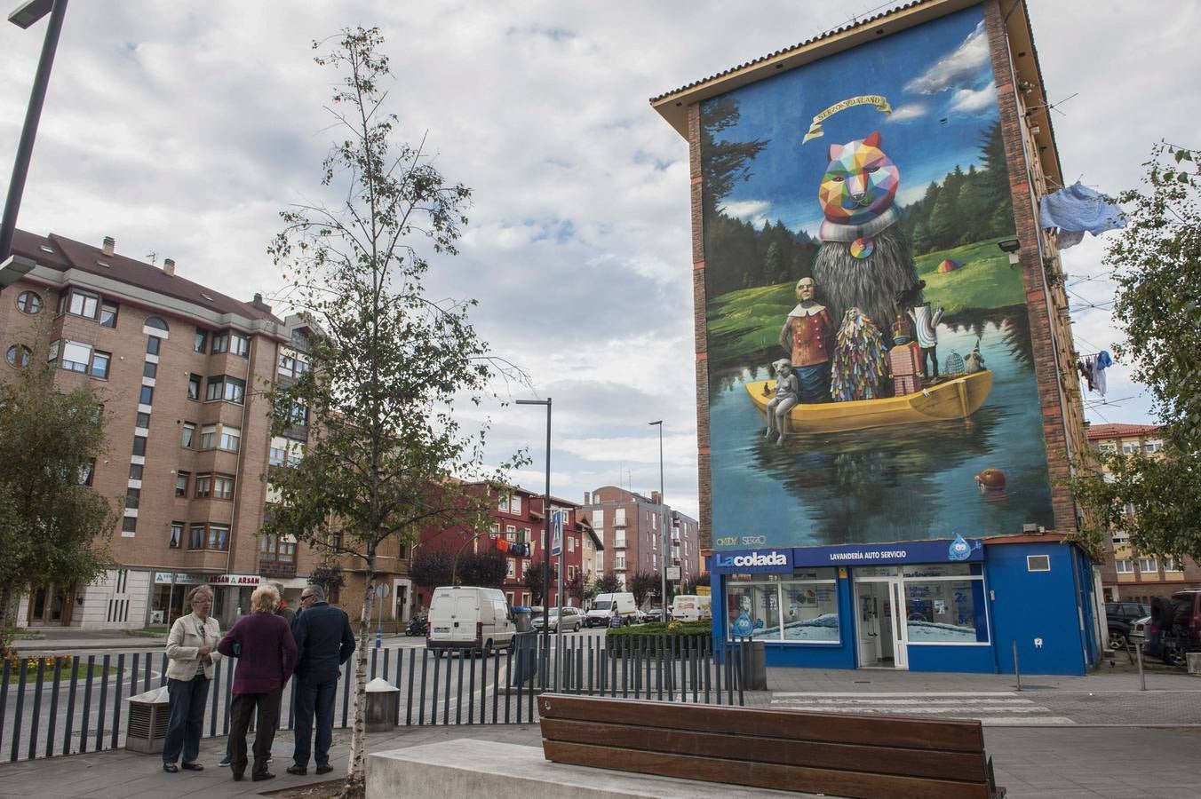 Una de las intervenciones del artista en Santander.