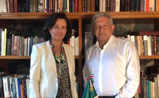 Ana Botín y López Obrador