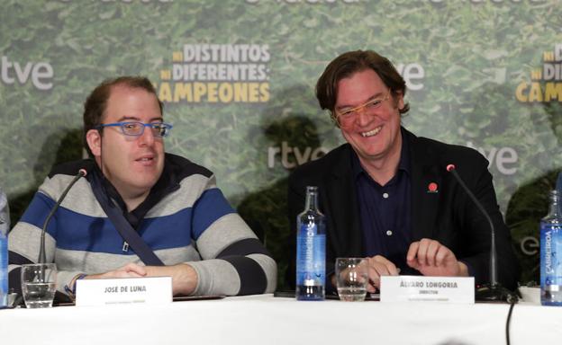 José de Luna y Álvaro Longoria, durante la presentación del documental.