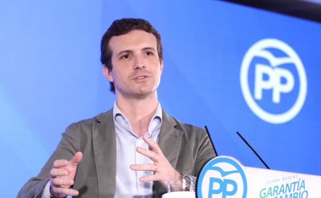 El presidente del PP, Pablo Casado. 