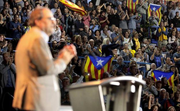 Quim Torra interviene, el pasado octubre, en un acto de la Crida Nacional.