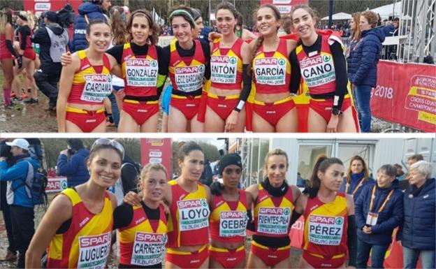 Los equipos españoles femeninos que han competido en este Europeo de cross.