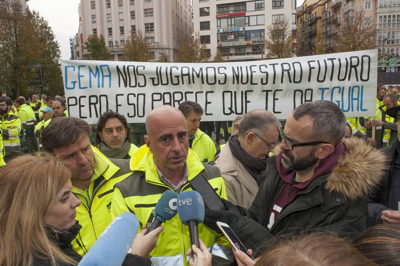 Fotos: Nueva protesta de los trabajadores de Parques y Jardines de Santander