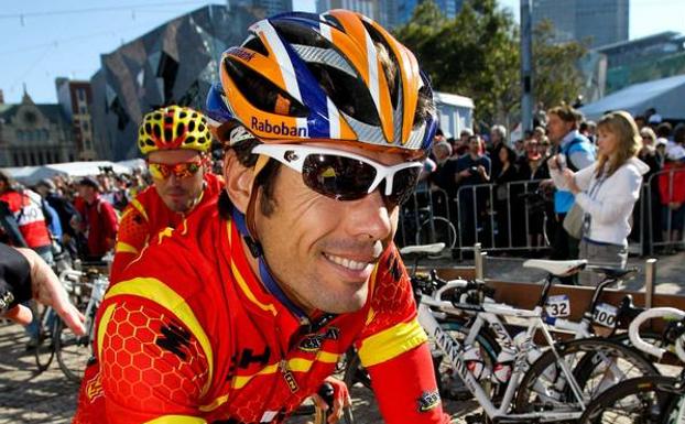 Óscar Freire, con el maillot de España en 2010.