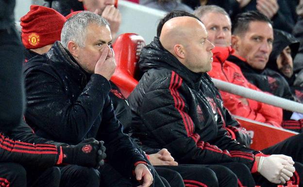 Mourinho, el pasado domingo en el Liverpool-Manchester United.