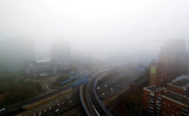 Vista de Madrid, ayer por la mañana.