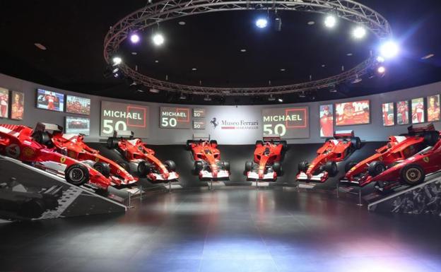 Exposición de Ferrari dedicada a Michael Schumacher. 