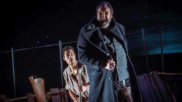 José María Pou, en una escena de la obra 'Moby Dick', que se ofrecerá este sábado en el Teatro Concha Espina