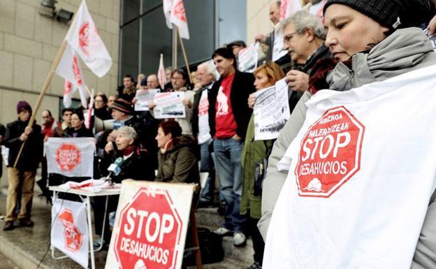 Una manifestación de la plataforma Stop Desahucios