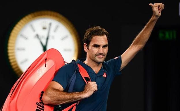 Roger Federer, tras caer ante Stefanos Tsitsipas. 