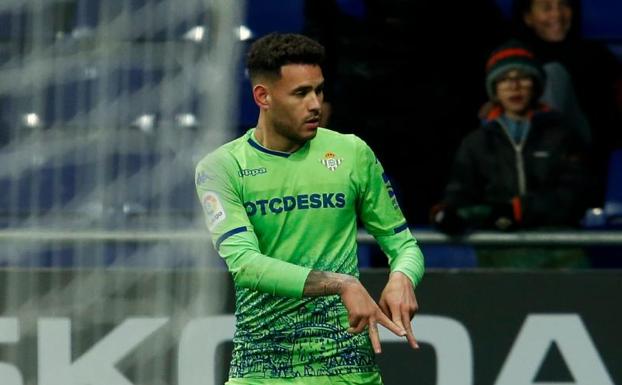 Sanabria celebrando su gol frente al Espanyol 