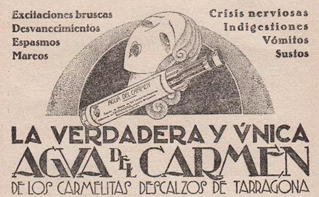 Anuncio del Agua del Carmen, años 30 (Todocolección)