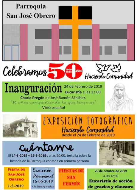 Imagen - Cartel de 50 aniversario de San José Obrero.