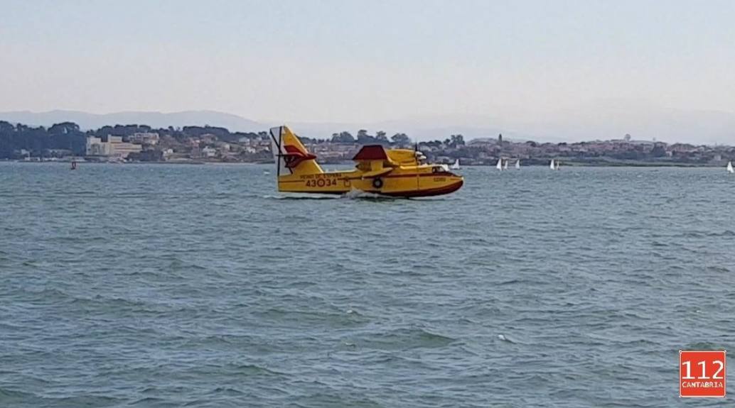 Fotos: Problemas para los helicópteros y los hidroaviones por el fuerte viento