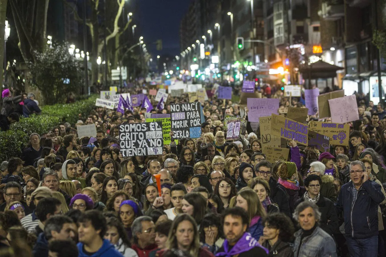 Fotos: La Marea Morada desborda el centro de Santander