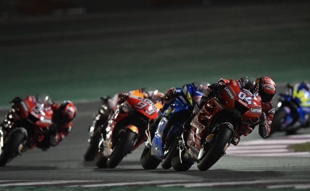 Andrea Dovizioso, del Ducati Team, durante el Moto GP Qatar Grand Prix 2019 en Losail 