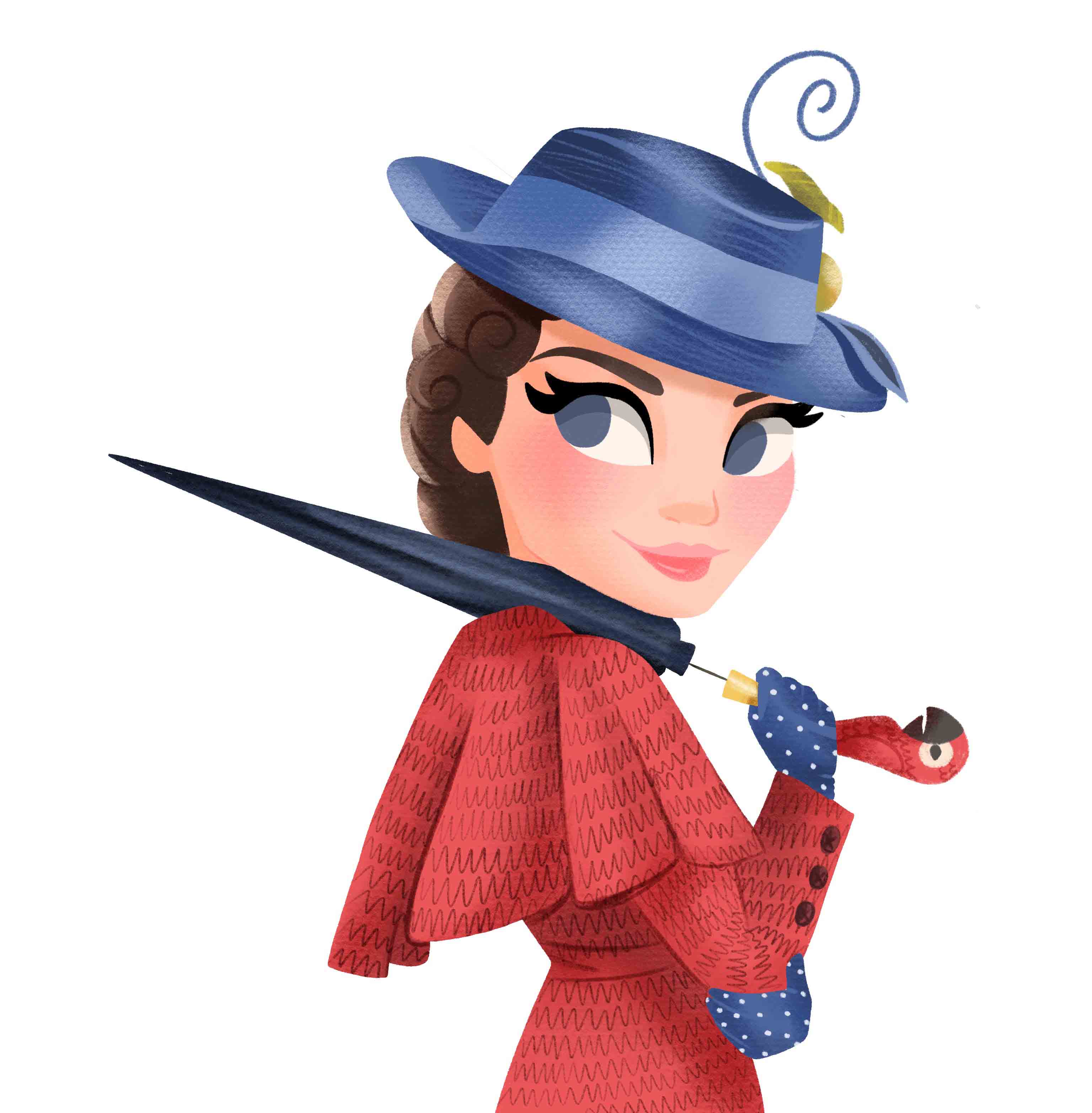 Ilustración de Mery Poppins.