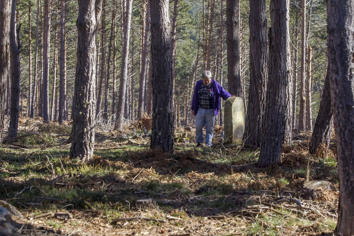 Fotos: Lápidas levantadas en el monte de Santa Juliana en recuerdo de Dominga y Mari Nieves Fernández