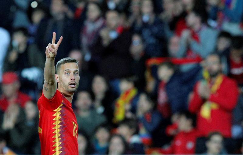 Sergio Canales, en su debut con la selección. 