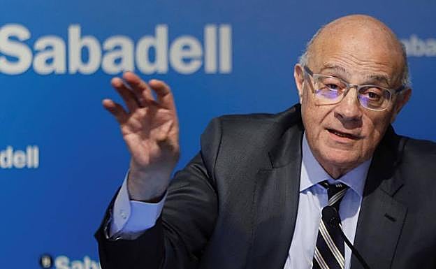 El presidente de Banco Sabadell, Josep Oliu. 