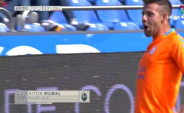 Aitor Ruibal, autor del mejor gol de la jornada 33. 