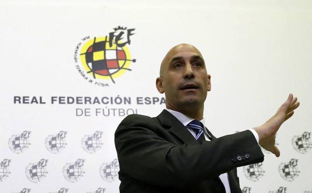 El presidente de la Federación Española, Luis Rubiales. 