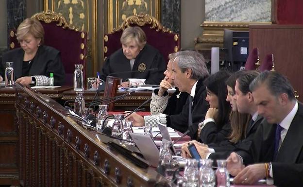 La sala del Tribunal Supremo durante el juicio del 'procés'.