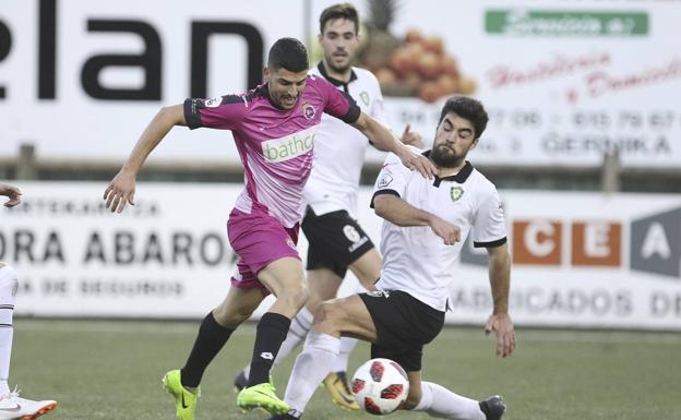 Diego Rozas, en el partido ante el Gernika