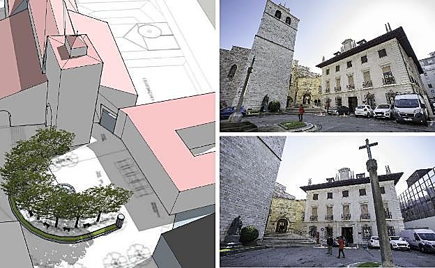 A la derecha simulación de cómo quedará, y a la izquierda su estado actual 