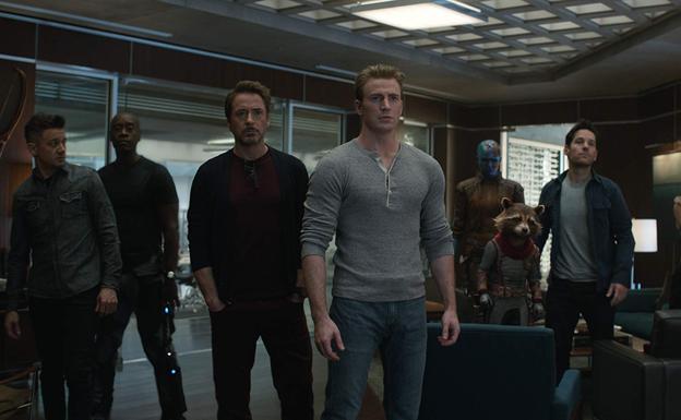 Parte del plantel de 'Vengadores: Endgame'.