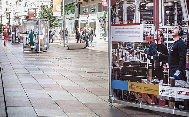 CCOO inaugura una exposición urbana sobre buenas prácticas en prevención de riesgos laborales