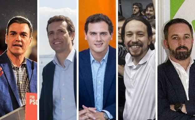 Cinco candidatos en un pañuelo