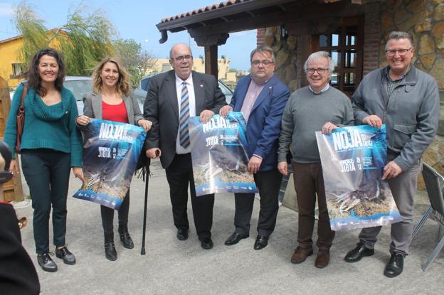 Mónica Cagigas, Marta López, Jesús Oria, Miguel Ángel Ruiz, Fernando Mier y Enrique Viadero, en la presentación de las jornadas.