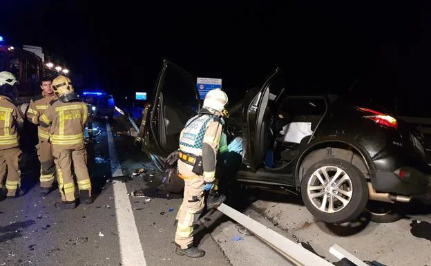 Fallece un vecino de Castro Urdiales tras una colisión en la A-8 a la altura de Muskiz