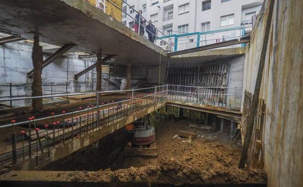 Estado de los trabajos de excavación en el solar de La Paz hace unos días. 