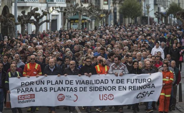 Manifestación celebrada en Reinosa en febrero pasado. :