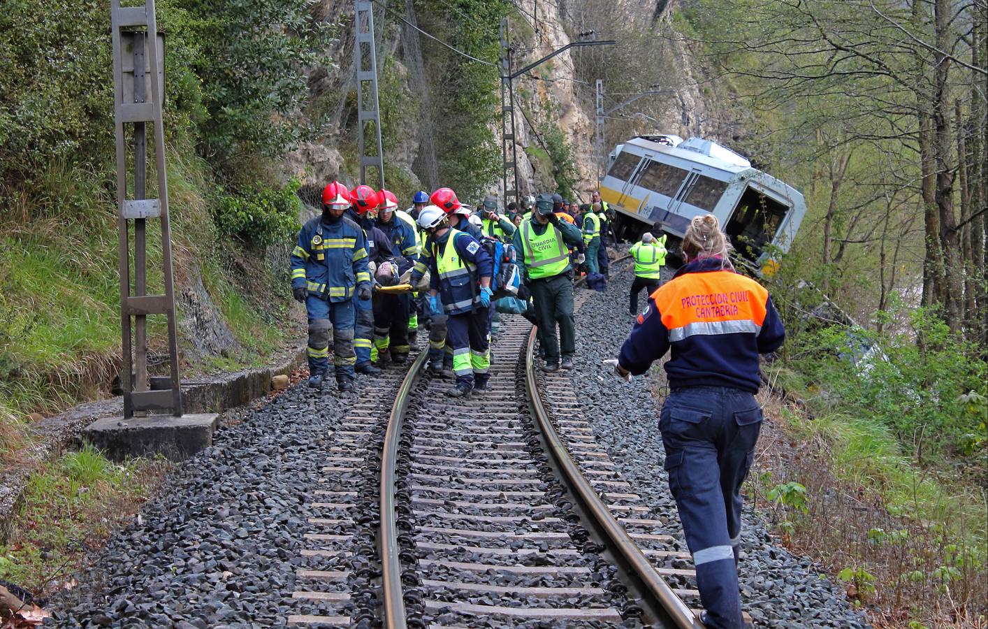 Accidente ferroviario en Golbardo (abril 2013).