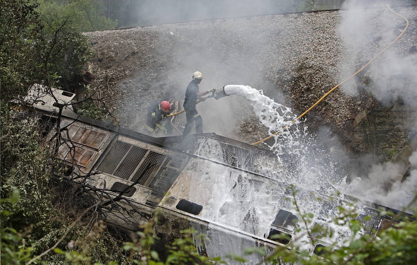Descarrilamiento del tren en Pesués (2007).