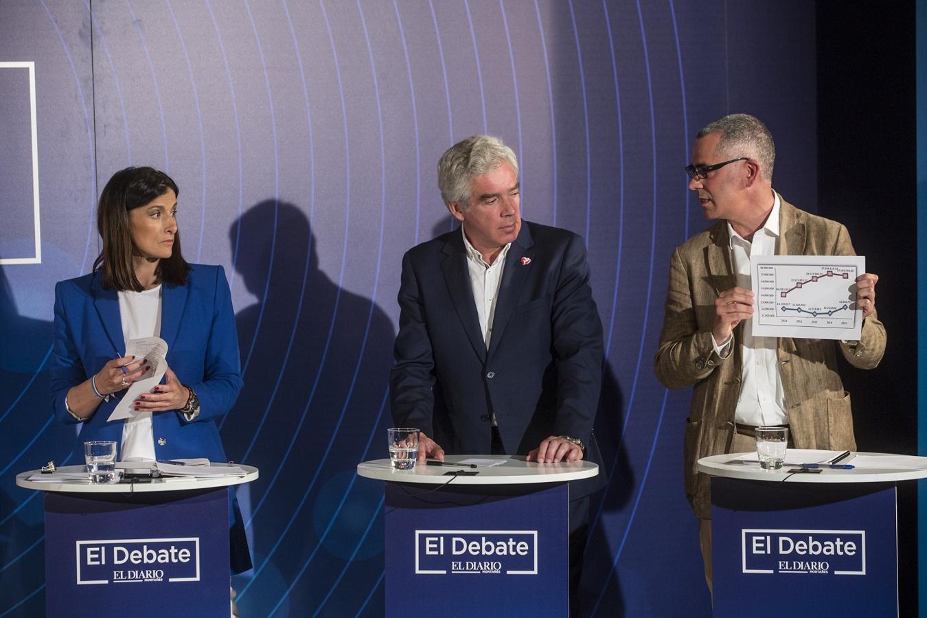 Gema Igual (PP,), Pedro Casares (PSOE), José María Fuentes-Pila (PRC), Javier Ceruti (Ciudadanos), Miguel Saro (Unidas por Santander) y Guillermo Pérez-Cossío (Vox) han participado en el debate organizado por El Diario Montañés.