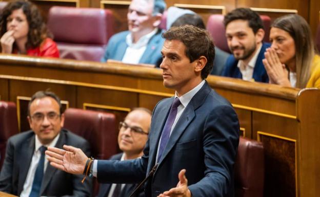 Albert Rivera, durante el último pleno en el Congreso.